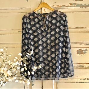 Ann Taylor Sheer Printed Top